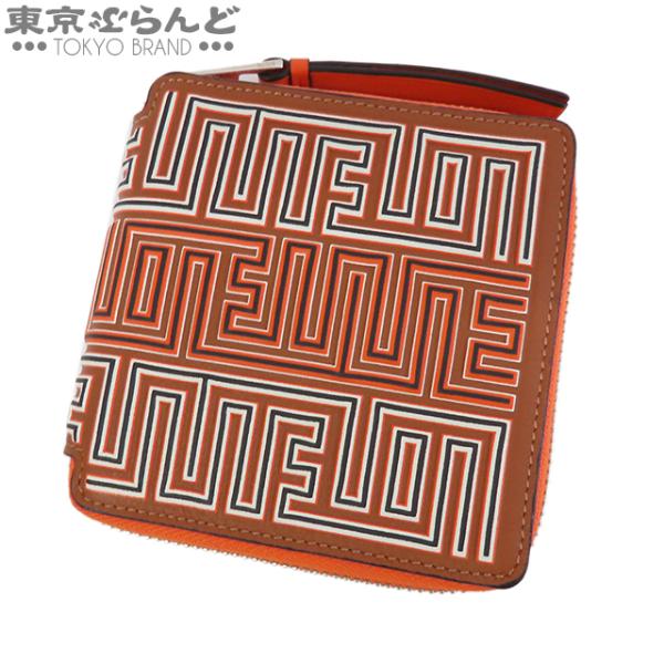 LOEWE（ロエベ） メイズ スクエア ジップ ウォレット 130.30.M88 タンx