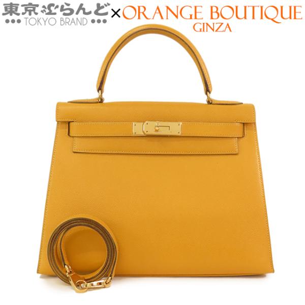 HERMES エルメス ケリー 28 〇U刻印 黄 ジョーヌ ゴールド金具 HERMES エルメス ケリー 28 〇U刻印 黄 ジョーヌ ゴールド金具