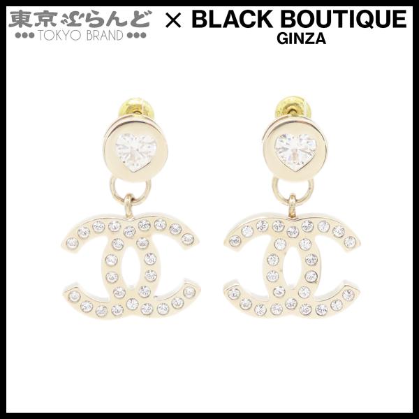 CHANEL（シャネル） ピアス ゴールド メタル ラインストーン ココ