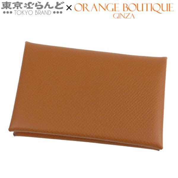 HERMES（エルメス） カルヴィ W刻印 ゴールド エプソン 名刺入れ