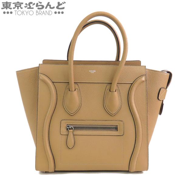 CELINE（セリーヌ） ラゲージ マイクロ ショッパー ベージュ レザー