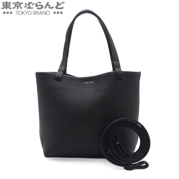 【新品未使用】ブラック　トートバッグ THE ROWロゴ付き　スモール　S ザ・ロウ THE ROW スモール パークトート ブラック レザー 2WAY