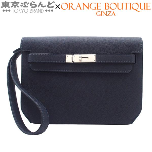 HERMES エルメス ケリーデペッシュ38 ブルージーン シルバー金具　刻印有 HERMES(エルメス)/ケリー・デペッシュ38/ヴォー・エプソン×ブルー