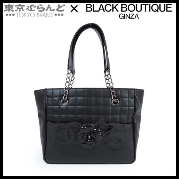 CHANEL カメリア トートバッグ ココマーク ラムレザー エナメル ブラック CHANEL（シャネル） カメリア No.5 チェーン ハンドバッグ A31573