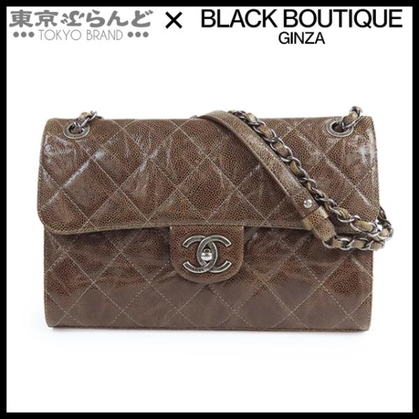 CHANEL（シャネル） マトラッセ ブラウン シルバー金具 キャビアスキン