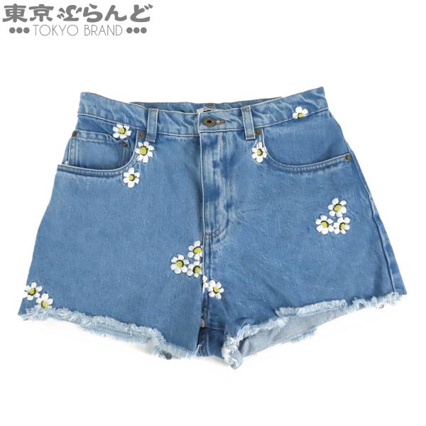 miu miu（ミュウミュウ） デニム ショートパンツ ブルー コットン