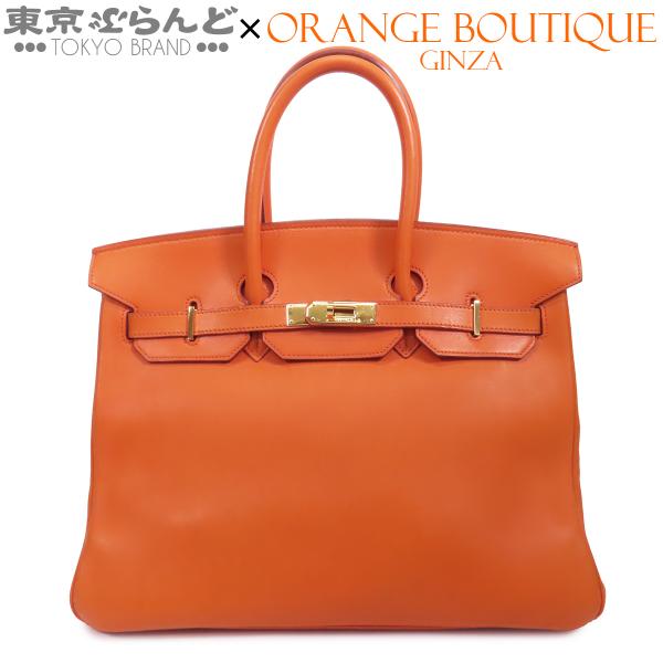 HERMES（エルメス） バーキン 35 □A刻印 オレンジ ゴールド金具