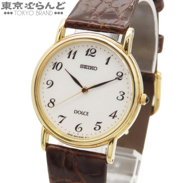 SEIKO（セイコー） ドルチェ SACM014 8J41-6060 ホワイト K18YG レザー
