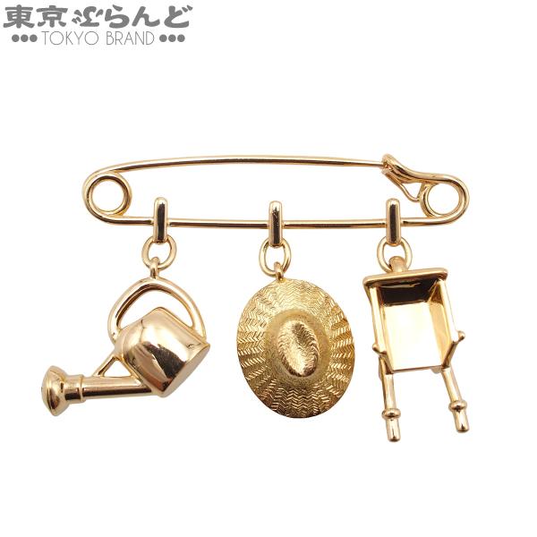 カルティエ　ブローチ　ヴィンテージ Cartier（カルティエ） ブローチ イエローゴールド K18YG ガーデン