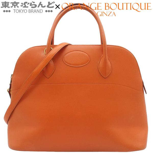 HERMES（エルメス） ボリード 35 〇X刻印 オレンジ ゴールド金具