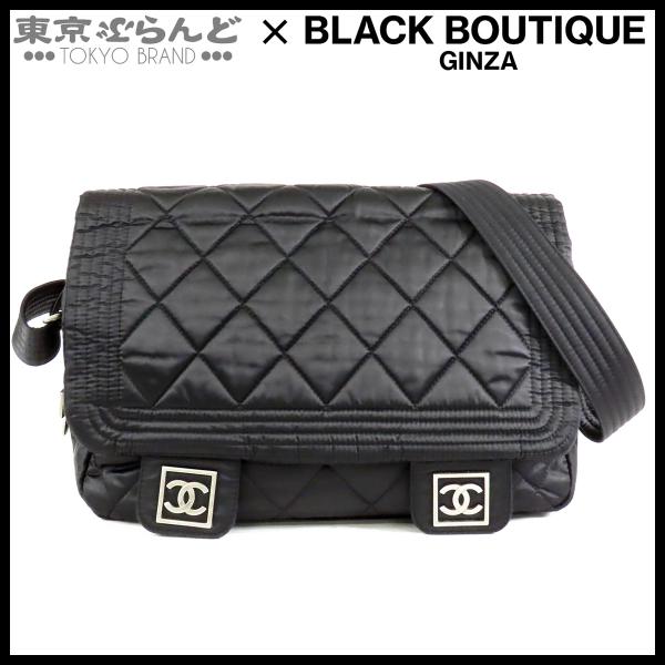 CHANEL ブラック メッセンジャーバッグ CHANEL（シャネル） スポーツライン ショルダーバッグ ブラック 黒