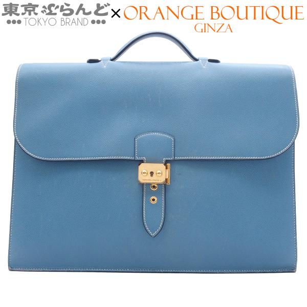 HERMES（エルメス） サックアデペッシュ38 □I刻印 ブルージーン