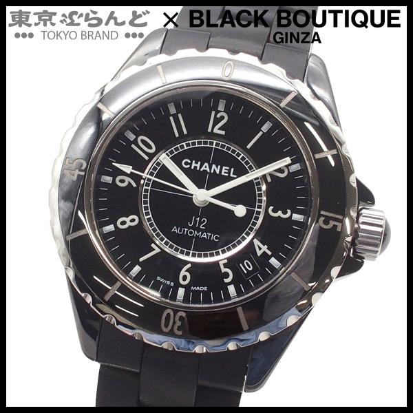 シャネル CHANEL J12 38mm H0684 ブラック セラミック SS ラバー 腕時計 メンズ 自動巻 101889350