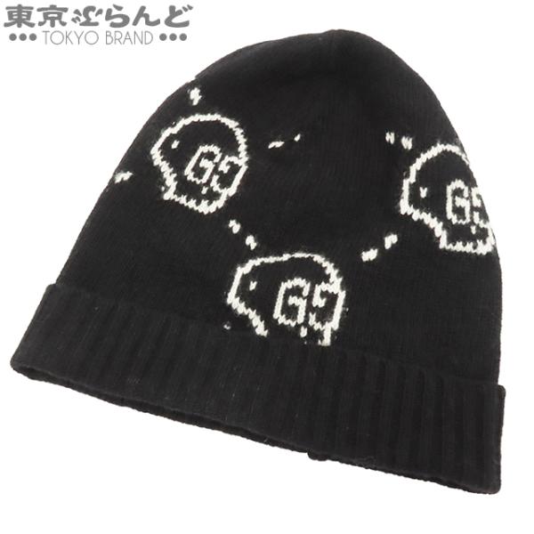 GUCCI（グッチ） ゴースト ニット帽 ブラック 黒 ウール ビーニー L
