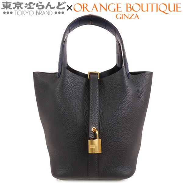 HERMES エルメス ピコタンロック タッチ PM W刻印 ブルーニュイxブルー  