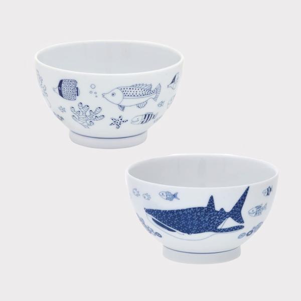 cocomarine ココマリン 茶碗 波佐見焼 ご飯茶碗 小鉢 おしゃれ 日本製 食器 ジンベイザメ マンタ