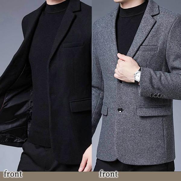 テーラードジャケット メンズ カジュアルウールジャケット 冬 人気