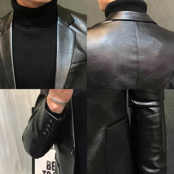 テーラードジャケット メンズ シングルレザージャケット 40代 春 秋 夏