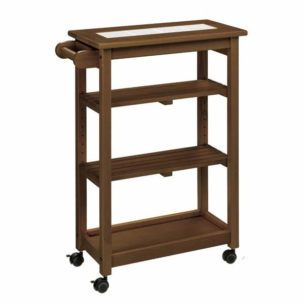 曙工芸製作所 キッチンワゴン キャスター付き ダイニングワゴン スリム