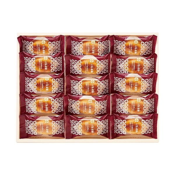 なると金時芋を使い、しっとりと焼き上げた和風スイートポテト。なると金時芋を皮ごと使うことで味わえる、上品な甘さと、芋本来の風味をお楽しみください。■こがね芋15個■箱サイズ:34.5×4.2×27.2cm【用途】引出物 結婚祝 出産祝 仏事...