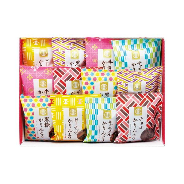 いろいろなフレーバーを楽しめるかりんとう詰合せです。　【黒糖かりんとう】サクサクッとした食感に仕上げた、風味豊かなハチミツ入りです。　【ピーナッツかりんとう】ピーナッツの香ばしさと甘みが調和した、風味豊かなかりんとう。　【牛乳かりんとう】牛...