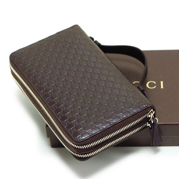 グッチ Gucci 財布 メンズ レディース 長財布 ブラウン ファスナー