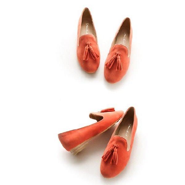 大きいサイズのレディース靴 専門店 東京梨庵 Mori Girl タッセルフラットシューズ コーラルオレンジ Buyee Buyee Japanese Proxy Service Buy From Japan Bot Online