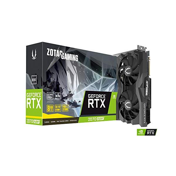 ZOTAC ゾタック GAMING GeForce RTX 2070 SUPER MINI グラフィックスボード VD7074 ZT-T20710E-10M ZOTAC、省スペースな「GeForce RTX 2070 SUPER」搭載ビデオ