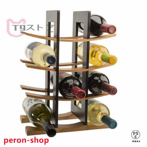 レトロな家の装飾収納キャビネット完璧な贈り物：魅力的な美学がこのワイン貯蔵棚をあなたのバー、ワインセラー、キッチン、地下室などに適にします。それはあなたの家族と素晴らしいホリデーギフトに適です。材質：竹木自然な色、クリアで美しい芸術、強い実...