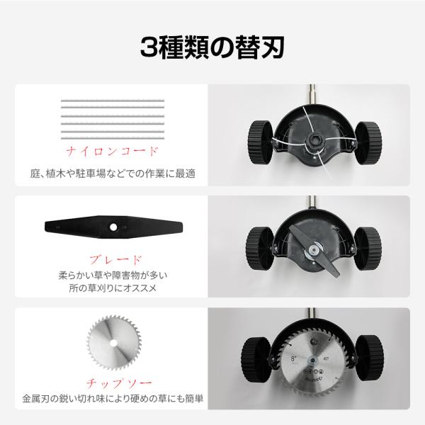 【交換用ブレード単品】充電式草刈り機専用ナイロンコード6枚セット チップソー*1枚 ブレード*2 替え刃 取り替え刃 取替刃 交換刃 交換用