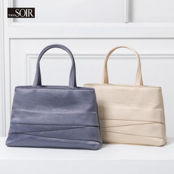 東京ソワール セレモニー トートバッグ 結婚式 グレー ベージュ