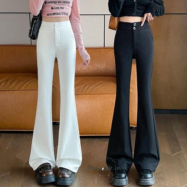 フレアパンツ スラックスパンツ レディース スリム ロングパンツ フレアパンツ スラックスパンツ レディース スリム ロングパンツ