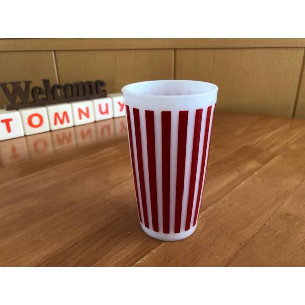 赤と白　ストライプ　タンブラー 2個セット　ヘーゼルアトラス ヘーゼルアトラス キャンディストライプタンブラー 赤 : Tom-nuy