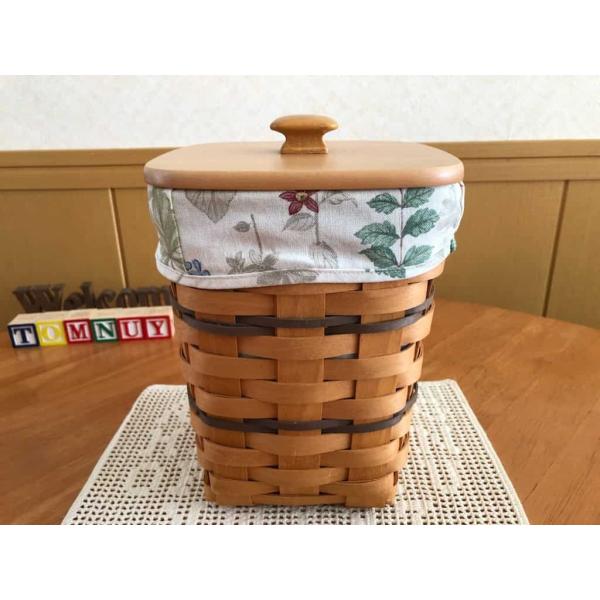 ロンガバーガーLongaberger ボタニカル柄バスケット 1996 : Tom-nuy