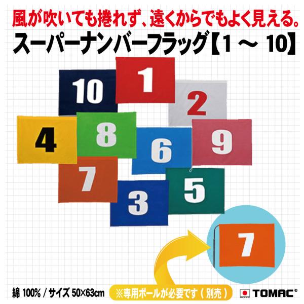 TOMAC(トマック) スーパーナンバーフラッグ1~10 SN-10 50×63 tomacroom_sn-10