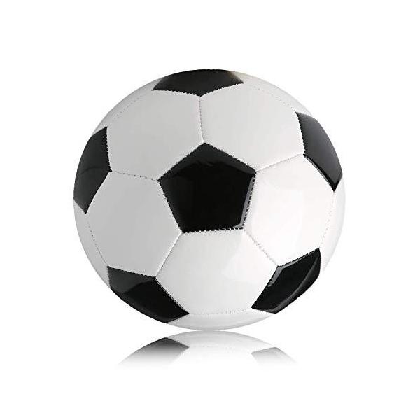 サッカーボール 5号 検定球 サッカー 練習球 試合 中学 一般 大学 高校用 足球 football (黒と白)