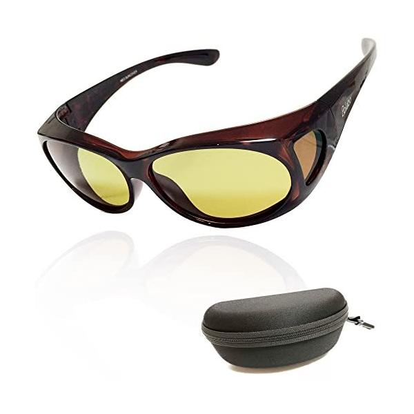 レディース サングラス 夜間 運転 オーバーグラス 夜 ナイト ドライブ 偏光サングラス 弱 偏光 メガネの上から かける 女性 婦人 用 S 8lzmgq6dxe スポーツアクセサリー Clubhercules Com