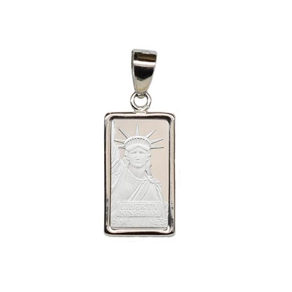 未使用 Pt999.5 自由の女神 リバティ ペンダント トップ 枠Pt900 tomatosarada リバティコイン Pt999.5(純プラチナ) 1g リバティ