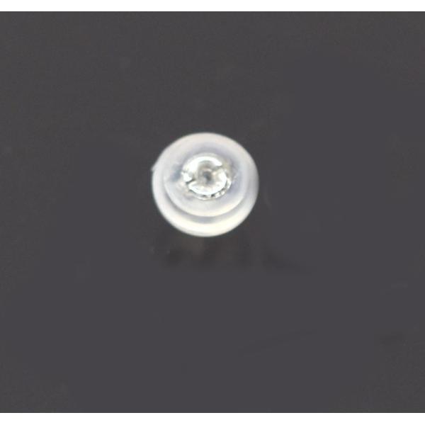 Pt900　プラチナ900　ダブルロック シリコンキャッチ（丸）1個売り　紛失対応キャッチ　