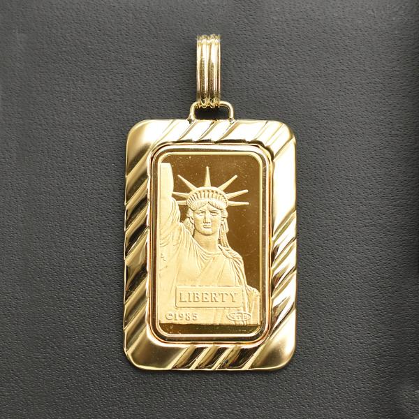 ゆりやんさん専用 フェントンクランベリーコインドット K24 純金 コイン ペンダント クラウン & 獅子 1/25oz 放射カット