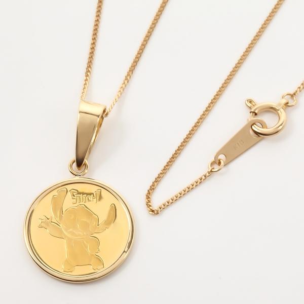 リロ＆スティッチ コイン ペンダント メダル 24金 K24 純金 1/25oz ディズニー Pobjoy Mint社製（チェーンは付属してい