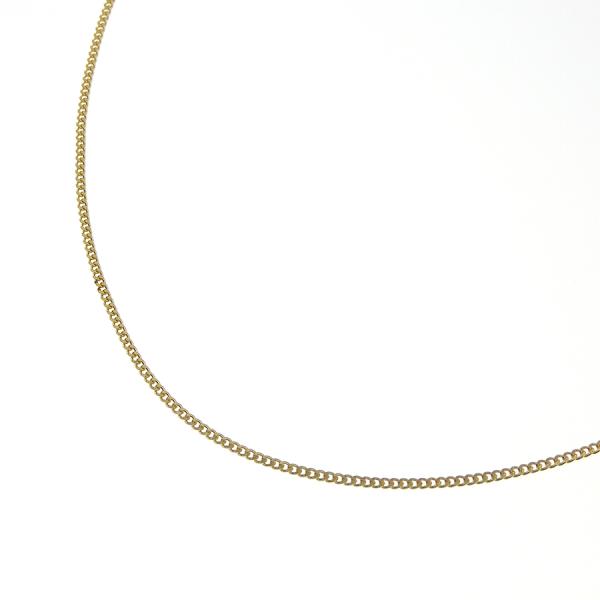 喜平チェーンネックレス K18 18金 2面カット 0.35φ 幅1.24mm 長さ50cm 約2.8g キヘイ チェーン （造幣局検定マーク刻印入）