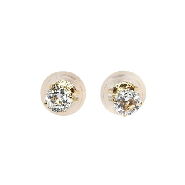 K18　18金　天然アクアマリン　ピアス