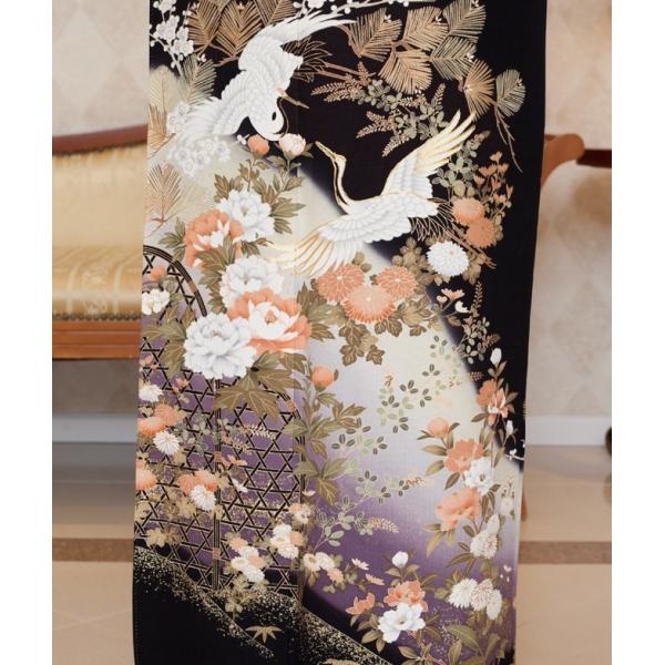 結婚式黒留袖レンタルｍサイズsomm066 京友禅若松鶴文親族京都 Buyee 日本代购平台 产品购物网站大全 Buyee一站式 代购bot Online