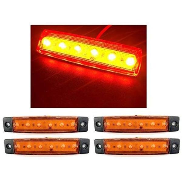 24V 黄 2個 LED 6連 サイドマーカー イエロー マーカーランプ 角マーカー 撮影用 アコードプラグインハイブリッド アコードワゴン