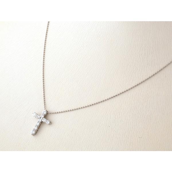 Pt ダイヤモンド ペンダント ネックレス 0.50ct ダイヤクロス  