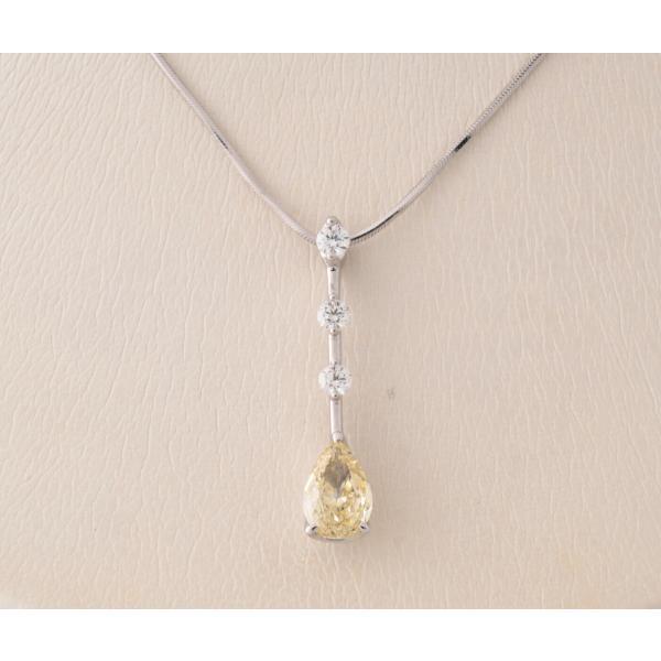 K18WG ダイヤモンド ネックレス 1.193ct / 0.31ct 45cm 【中古 