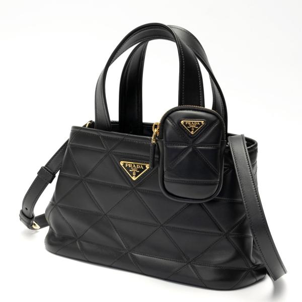 未使用に近い✨プラダ　2wayバッグ　ブラック　黒 PRADA プラダ 2WAY ショルダーバッグ / トート 1BG548 レザー