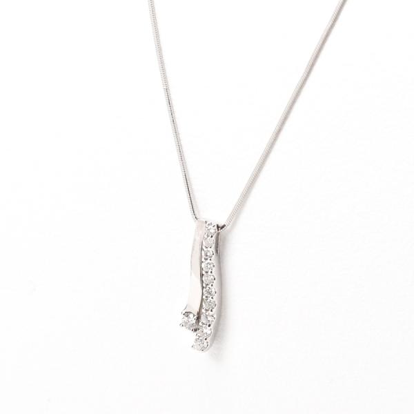 組曲 組曲 ネックレス K18WG ダイヤ 0.27ct 45cm 【中古】 商品番号 A  