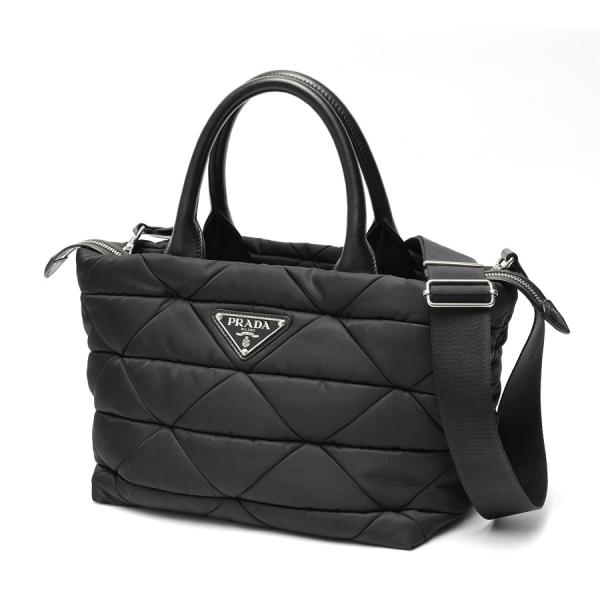 PRADA（プラダ） ミディアム パデッド Re-Nylon x レザー トートバッグ